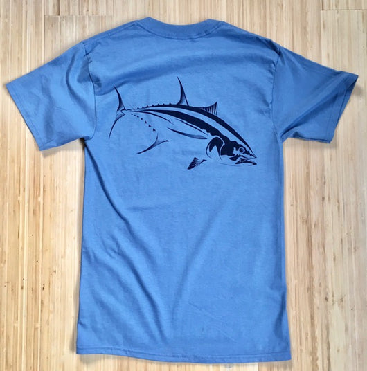 Mens Yellowfin Tee - Blue back print