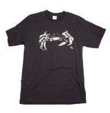 Mens Crab Tee Front Print- Black