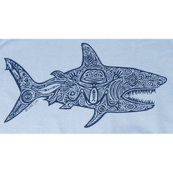 Sale Mens Shark Tee - Steel Blue