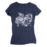 Ladies Leighton Blackwell's Cabezon V Neck - Indigo