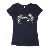 Ladies V Neck Crab - Midnight Navy