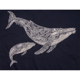 Ladies Humpback and Calf V Neck - Midnight Navy