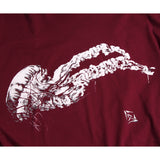 Unisex Jelly Tee Front Print- maroon