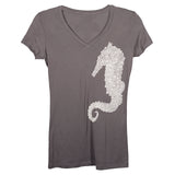 Ladies Seahorse V Neck - Gray