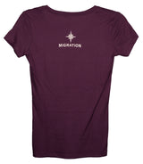 Ladies Seahorse V Neck - Plum